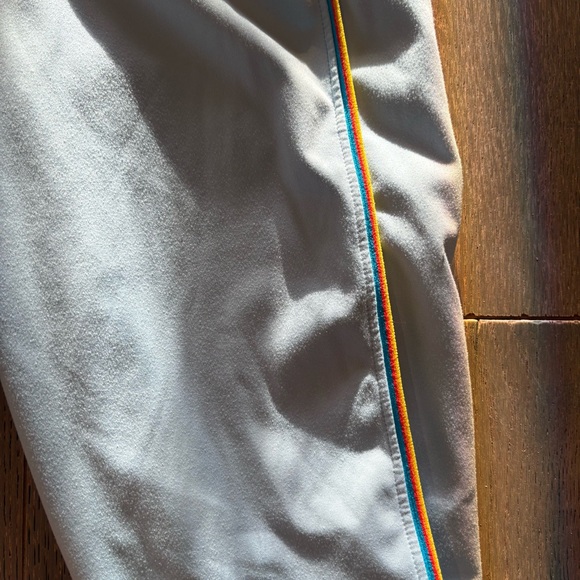 Nike $65 NWOT Yoga Luxe 7/8 Vintage Vinyasa Tights Leggings M rainbow stripe - Picture 5 of 11